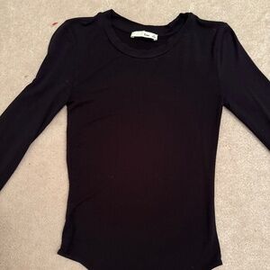 Wilfred Free Black Long Sleeve Bodysuit in Size XS